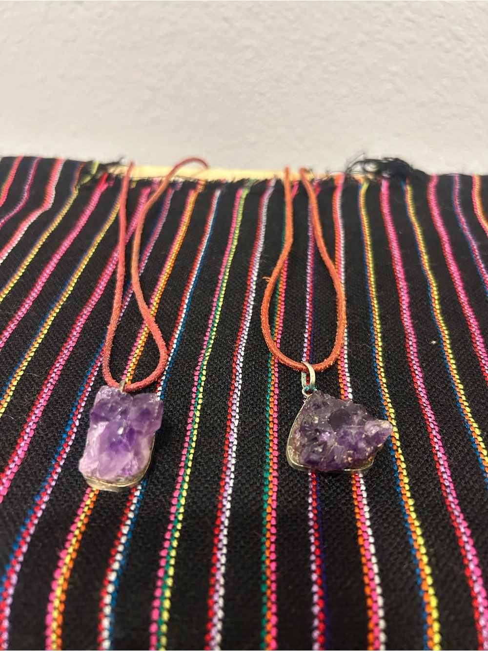 Raw Amethyst Crystal Pendant Necklaces – 2 Available